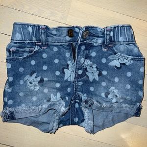 EUC Gap Disney Minnie Denim Shorts 3T